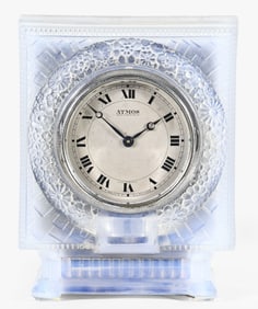 A fine and rare model GM2 Reutter Atmos clock with Art Deco style opalescent glass case