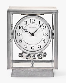 An Art Deco style RA2 Reutter/ LeCoultre Atmos shelf clock for Tiffany & Co.