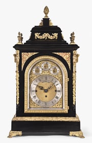 A good late 19th century three train bracket clock signed Joseph Penlington Liverpool