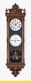 An Ithaca Calendar Clock Co. No. 1 Regulator Sweep hanging clock (1 of 11)