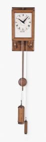 A rare Charles Alvah Smith hanging clock with calendar