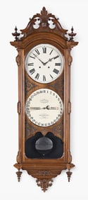 An Ithaca Calendar Clock Co. No. 0 Bank hanging clock