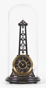 An F. Kroeber Clock Co. Noiseless Rotary No. 1 mantel clock