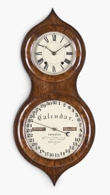 A Seth Thomas Clock Co. Office Calendar No 3 or Peanut hanging clock