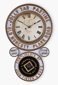 A Baird Jolly tar hanging advertising clock