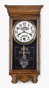 A Sessions Clock Co. Home No 2 Variant advertising hanging clock