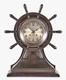 A Chelsea Clock Co. Yacht Wheel ship's bell marine clock