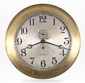A Chelsea Clock Co. Pilot House marine hanging clock
