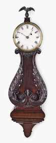 A Massachusetts True Lyre hanging banjo clock