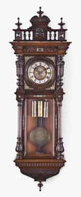 A Gustav Becker Vienna regulator hanging clock