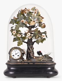 A late 19th century mechanical tableau with automated birds attributed to Bontems