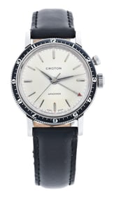 A good mid 20th century Croton/ Nivada Grenchen Wanderer alarm wrist watch