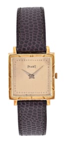 A mid 20th century Piaget gold wrist watch