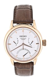 A Seiko Presage SARD0006/ 6R24 00D0 retrograde day/ date/ power reserve wrist watch
