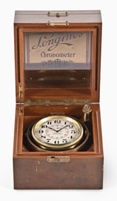 A good mid 20th century Longines boxed one day lever chronometer