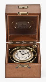 A mid 20th century eight day mounted chronometer watch by Zenith