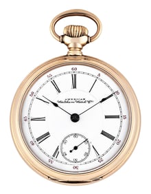 A late 19th century gold Waltham model 1883 pocket watch