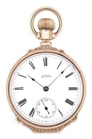 A good late 19th century gold Waltham model 1874 pocket watch