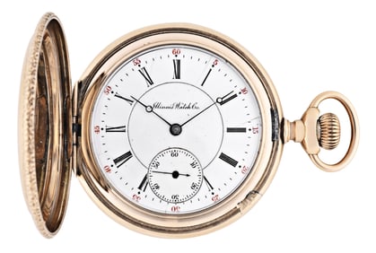 An early 20th century gold Illinois 16 size pocket watch