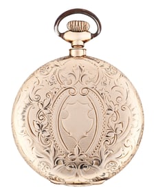 An early 20th century gold Howard Keystone 16 size series 0 pocket watch