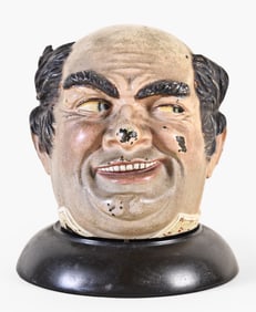 A very good late 19th - early 20th century cold painted bronze inkwell resembling W.J. Bryan