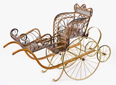 A late 19th century Victorian children's stroller