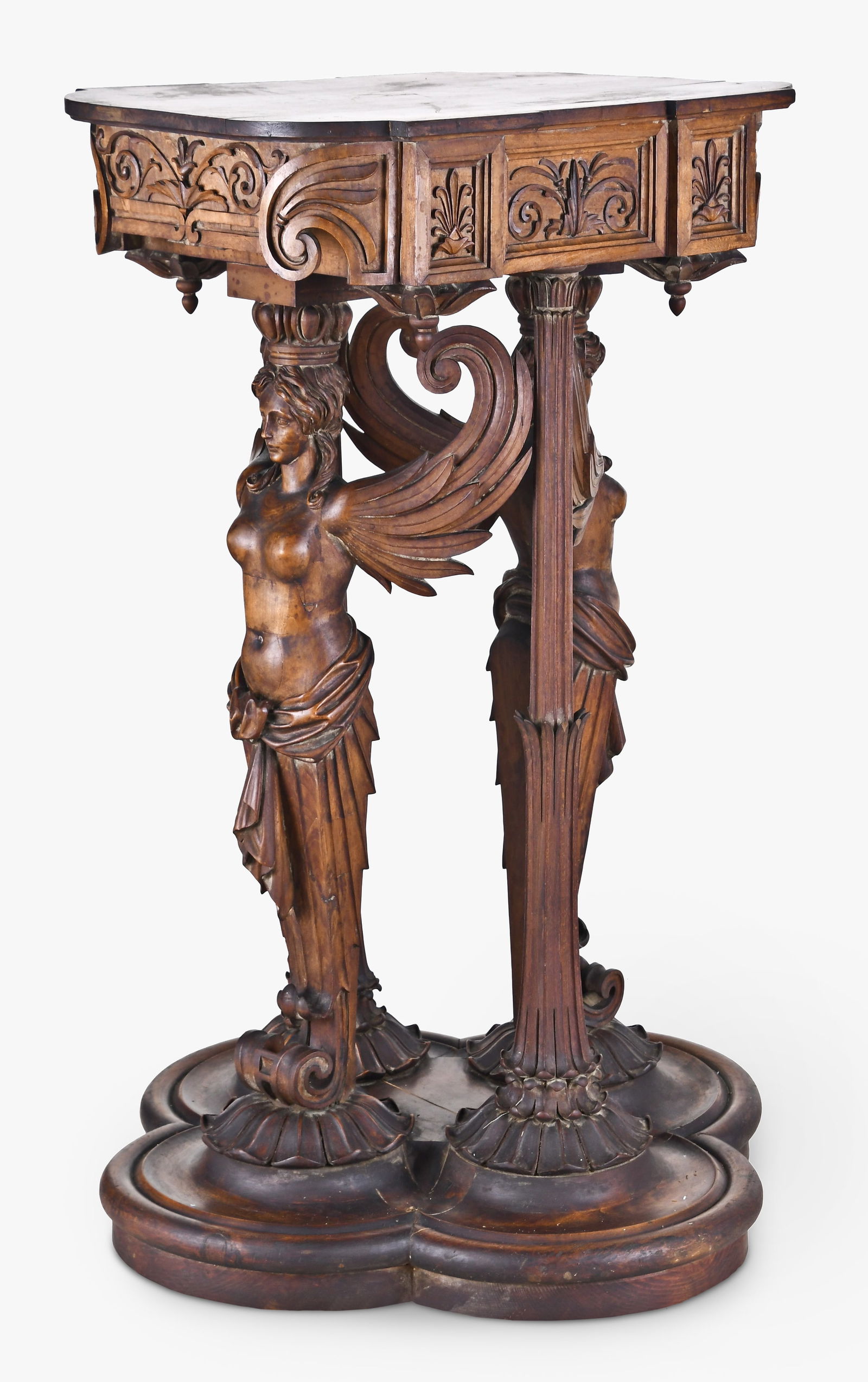 A very attractive late 19th century carved hardwood display pedestal (1 of 6)
