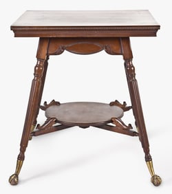 An early 20th century mahogany parlor table