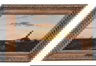 A good late 19th century oil on panel featuring a seascape and attributed to W.F. DeHaas