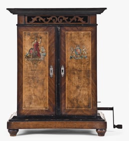 A Britannia table-top upright music box