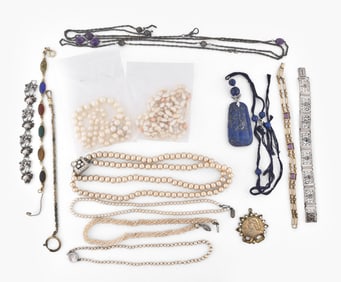 A large lot of jewelry and pendant watches