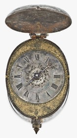 A Continental oval pocket watch in the 17th century style