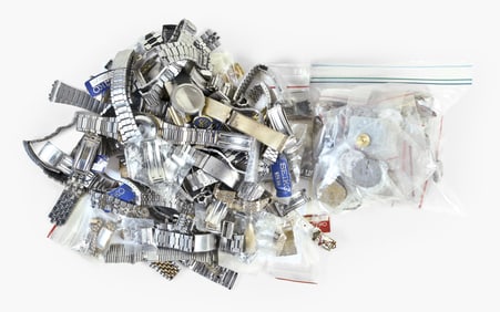 A good lot of vintage branded watch straps and bracelets including Seiko Tissot and Omega