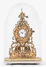 A W.F Evans striking skeleton clock