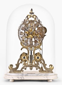 A 19th century skeleton clock attributed to Evans Handsworth
