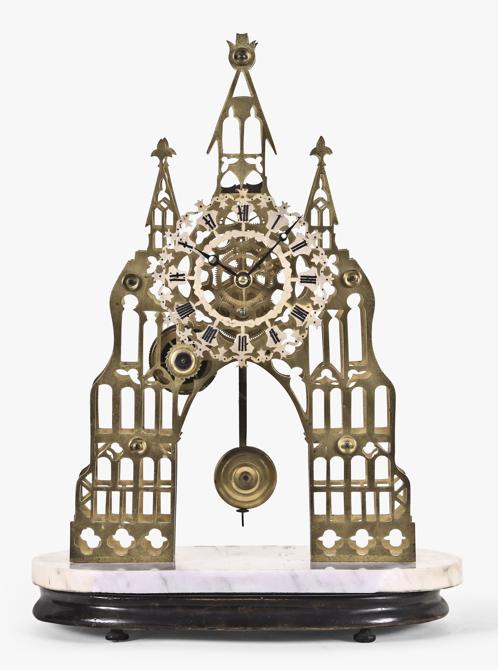 An English skeleton clock attributed to W.F. Evans (1 of 6)