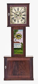 A Connecticut banjo wood movement wall clock.