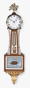 A Stennes patent timepiece or banjo clock