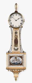 A Foster Campos patent timepiece or banjo clock