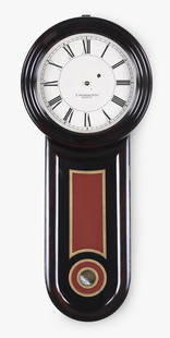 E. Howard & Co. No. 11 Regulator or keyhole: E. Howard & Co., Boston, Mass., "No. 11 Regulator" or keyhole hanging clock, walnut case, 10in painted metal dial, eight day, weight driven brass movement
