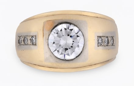 A mid 20th century man's diamond ring
