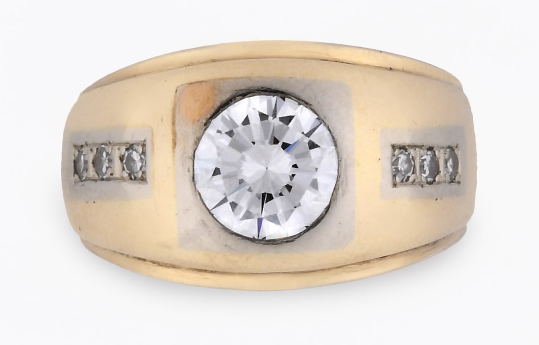 A mid 20th century man's diamond ring