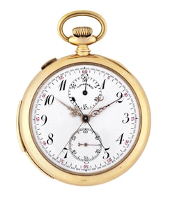A good late 19th century minute repeating split seconds chronograph pocket watch by Tiffany & Co.
