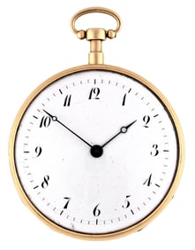A quarter repeating musical pocket watch with virgule escapement by Jean Louis More