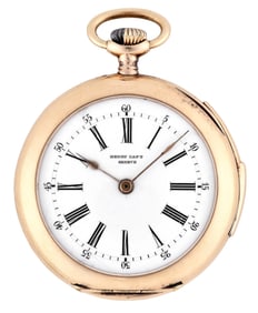 A small late 19th century minute repeating pocket watch signed Henry Capt