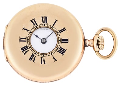 A late 19th century gold Patek Philippe pendant watch with original box