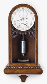 A late 19th century English hanging astronomical regulator with half seconds pendulum