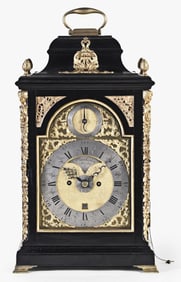 A good mid 18th century ebonized Dutch table clock by Franciskus van Ceulen