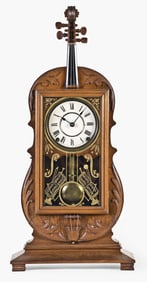 A rare Seth Thomas Violin mantel clock