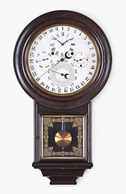 A Welch, Spring & Co. Gale Drop Calendar Model No. 3 wall clock